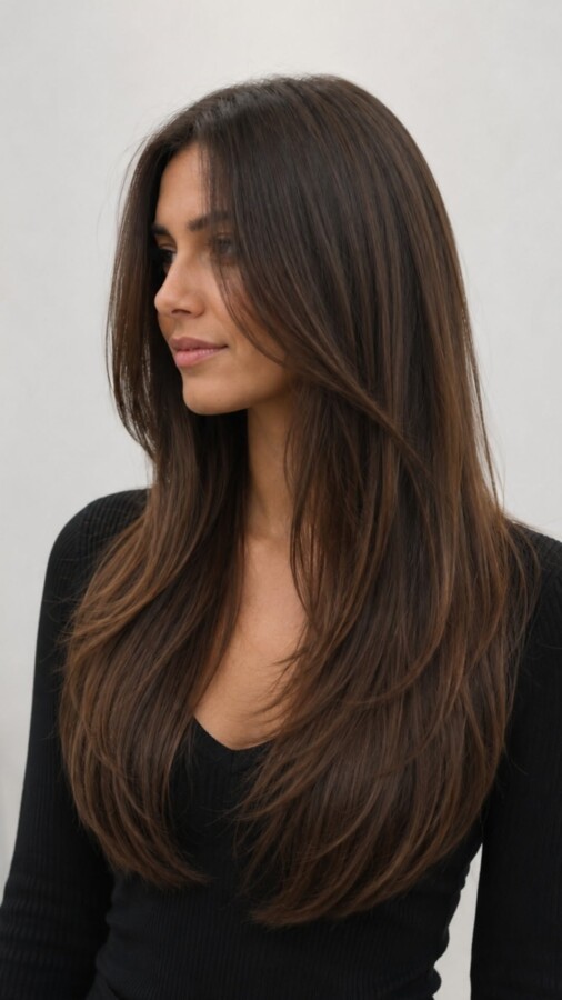 Style élégant pour cheveux longs